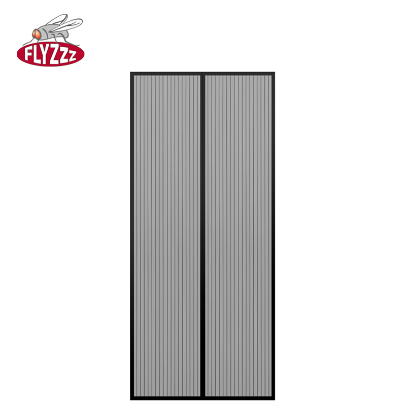 Magnet Polyester Mesh Self-closing Fly Screen Door Curtain