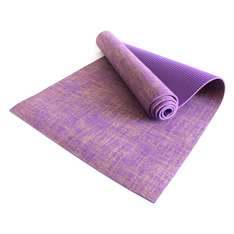 Eco Friendly PVC Non-slip Jute Yoga Mat