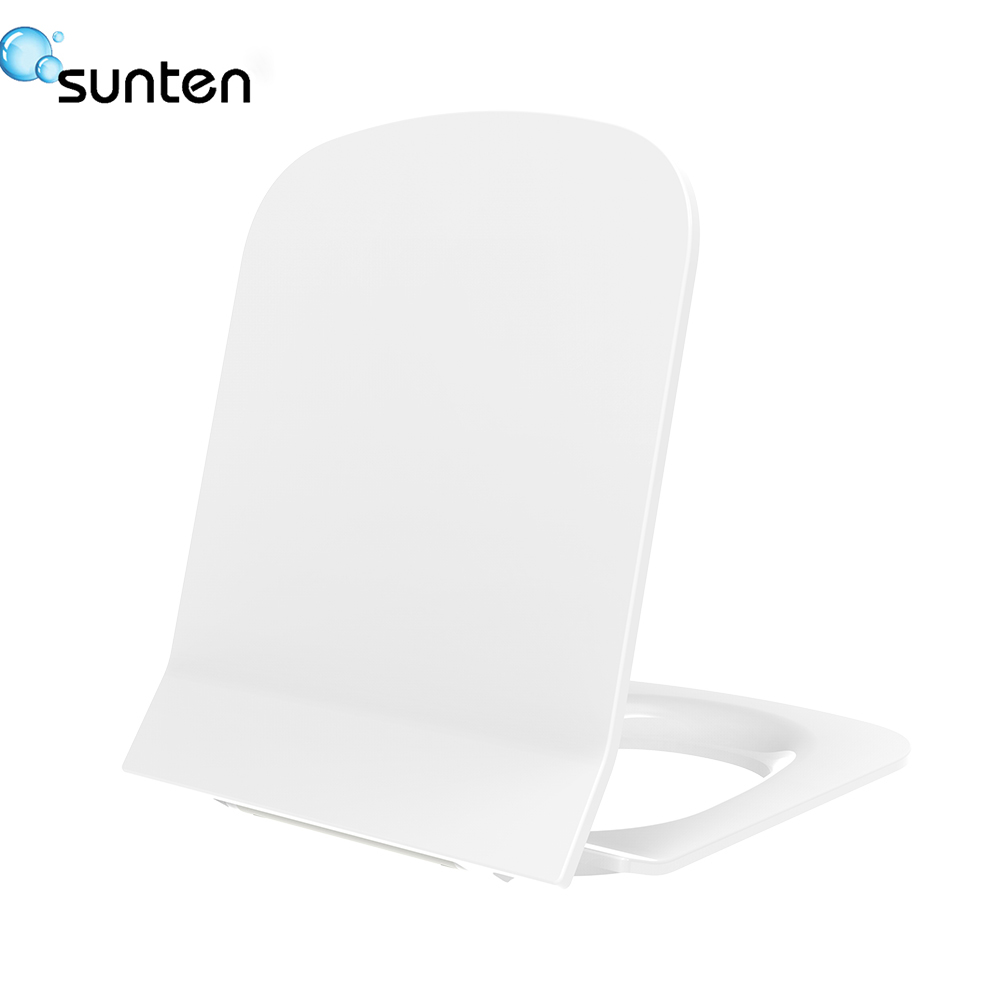 Sunten Super-Slim Toilet Seat Cover Square Toilet Seat Lid