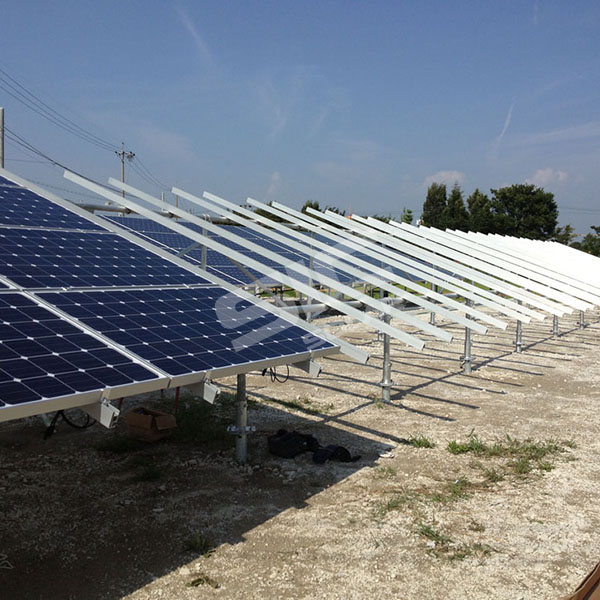 Steel ground solar panel mounting systems