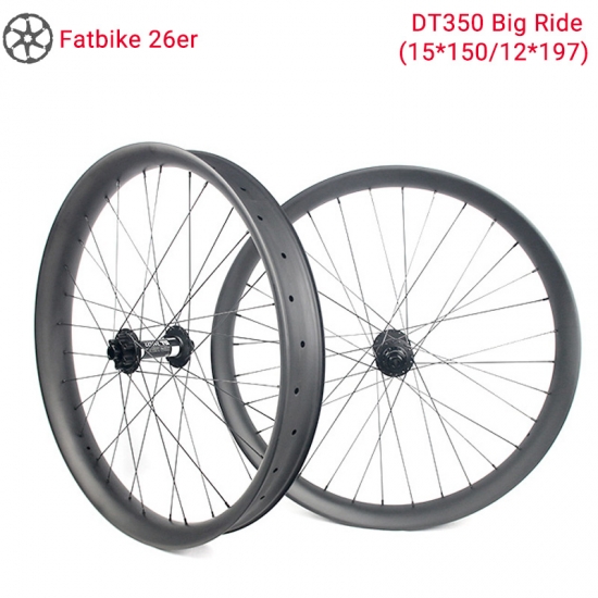 Lightcarbon 26er Snow Bike Wheel Powerway M74 Fatbike Carbon Wheels With 65/85/90mm Wide Rims