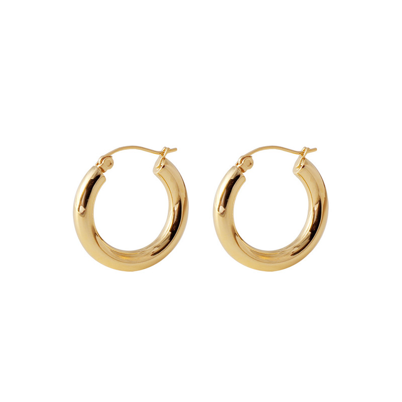 Gold Plated Huggie Hoop Earrings