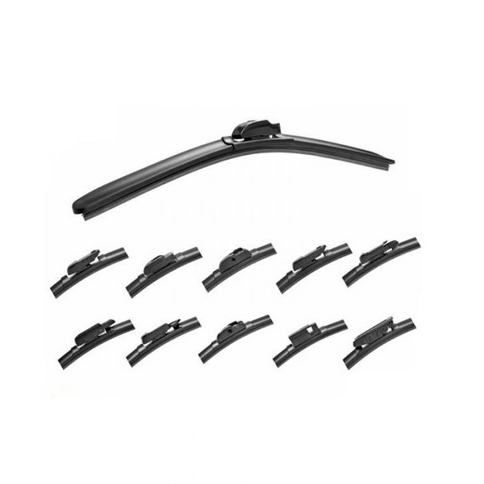 Multifunctional flat wiper blades for 99% vehicles
