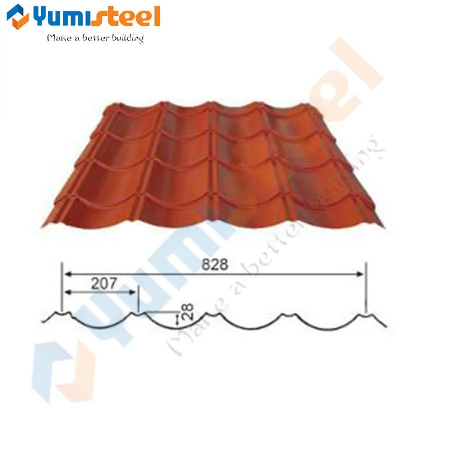 Roof tile style steel roof sheets