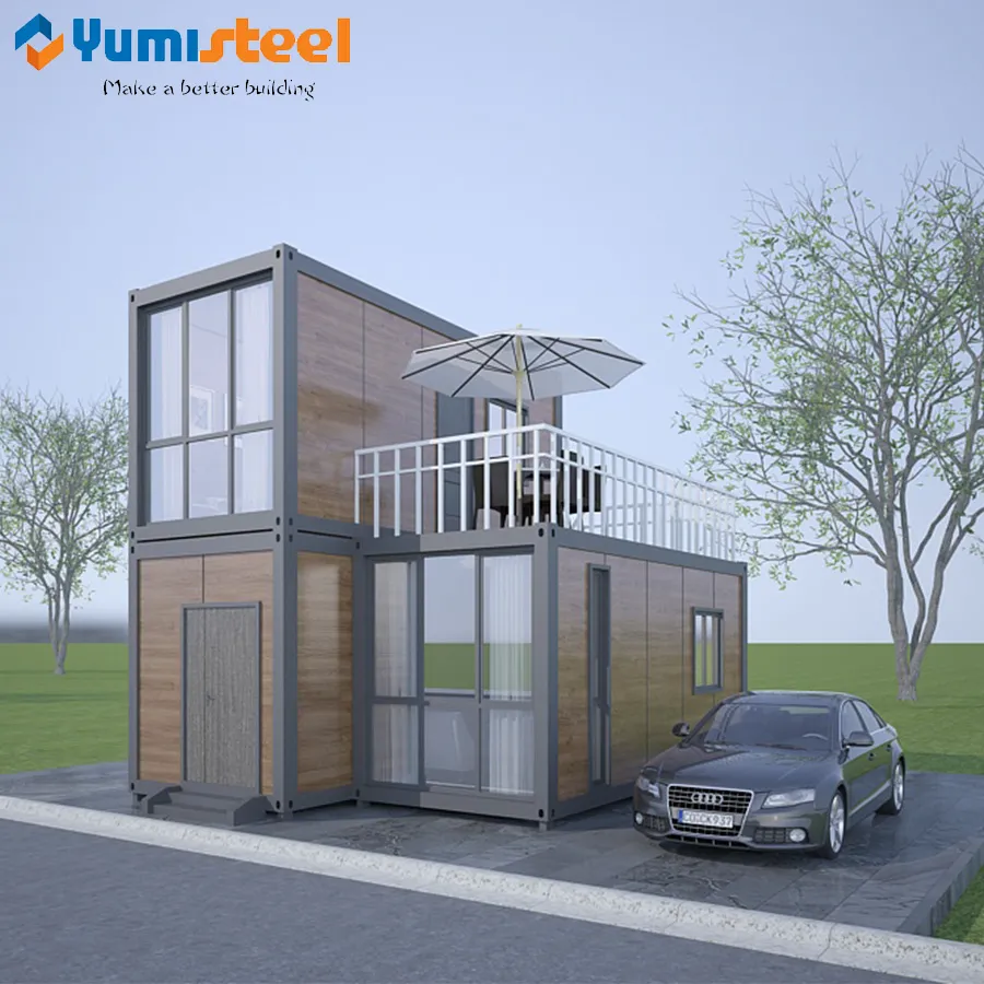 Prefabricated Two Floors Container House for Villa