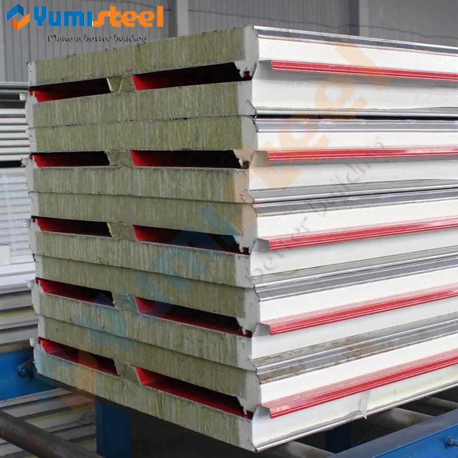 100mm Fireproof sound insulate rockwool roof panels