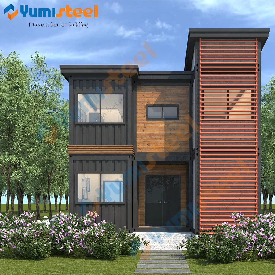 Luxury two storey container villa house for vacation