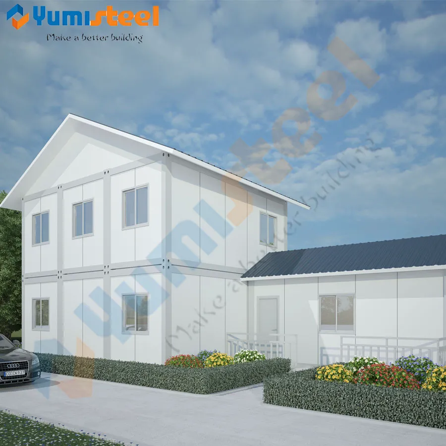 Compact functional four bedroom prefabricated container house
