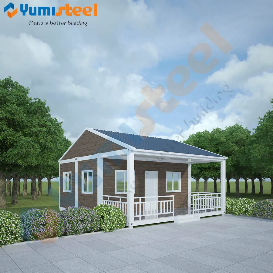 Prefabricated farmer house with front porch