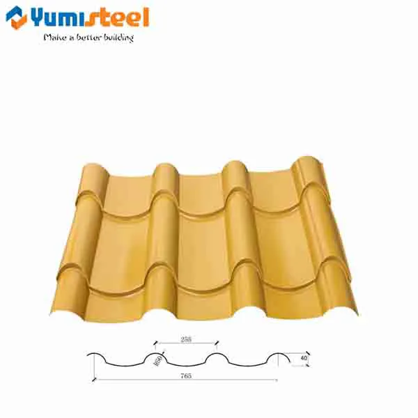 Customized pre-painted corrugated facade for building roofing