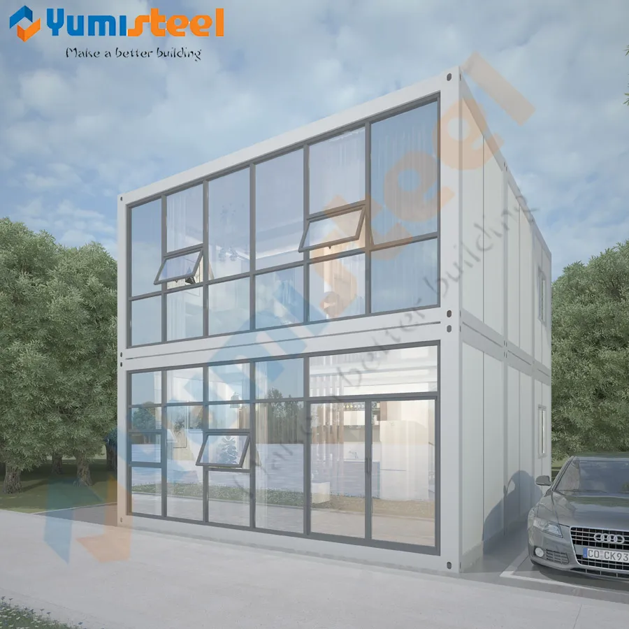 Two story single couple large space prefabricated house