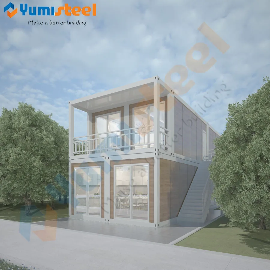 Domitry style container house with balcony and porch