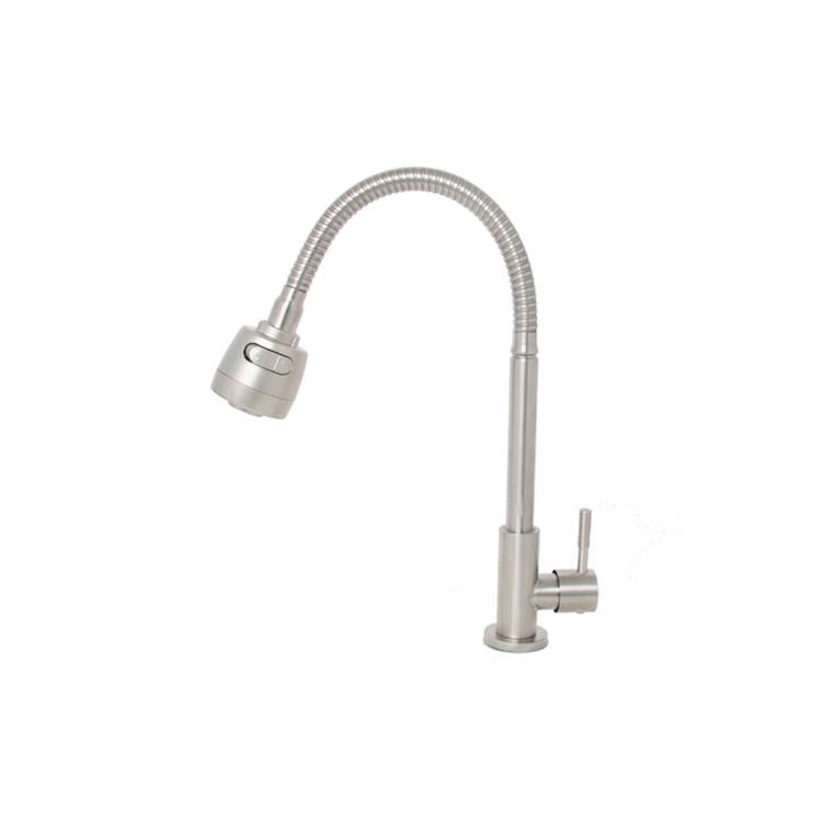 Deck Mount Stainless Steel Cold Water Kitchen Tap