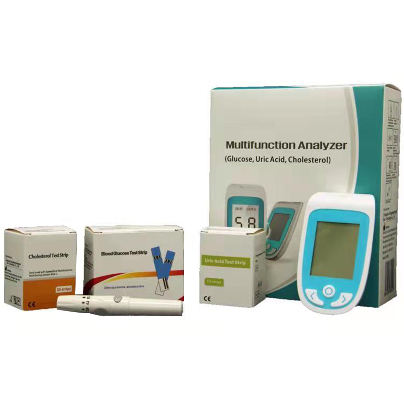 Multifunction Blood Glucose Monitor, Cholesterol Monitor, Uric Acid Meter