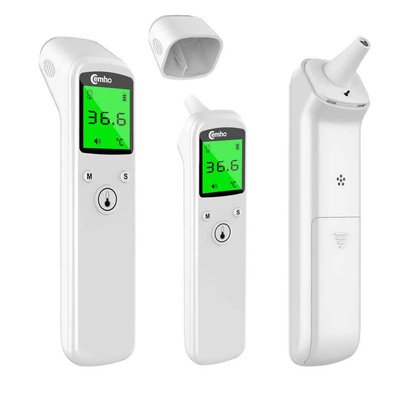 Dual mode medical household non contact infrared thermometer forehead and ear thermomete