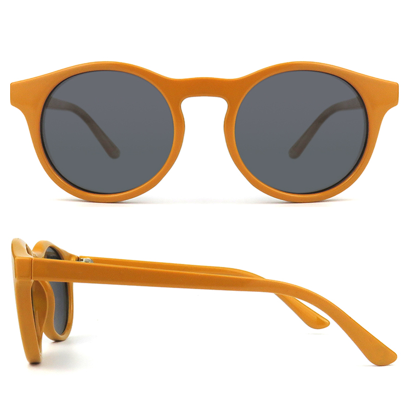 2022 new arrival custom logo round recycled fashion flexible children trendy kids cat.3 UV400 polarized wholesale sunglasses
