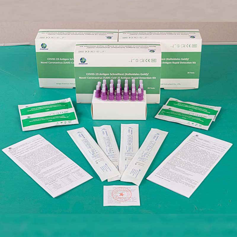 Fast reaction rapid diagnostic kit one step flocked swab saliva test kit