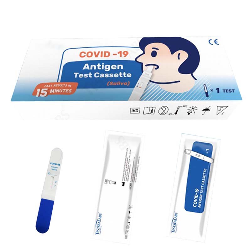 Easy To Use Lollipop Style COVID-19 Saliva Antigen Test Cassette kit