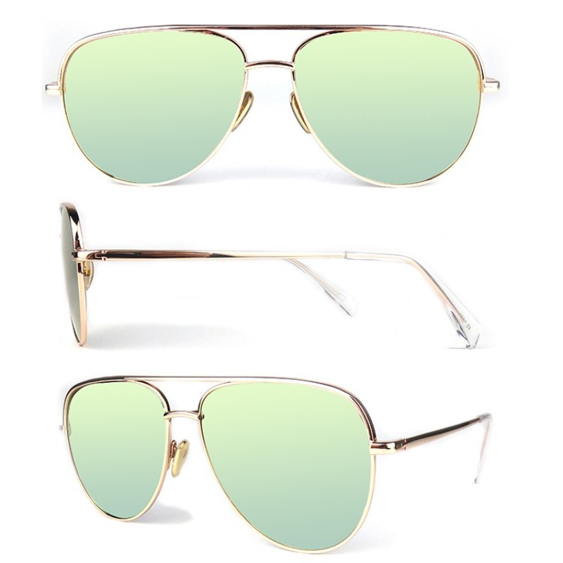 2022 New Design Copper Frame Fashion Classic Wholesale Man Woman UV Protection Metal Custom Logo Sunglasses