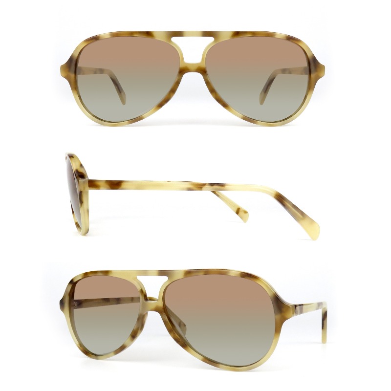 Newest Customized Sunglasses Logo Fashionable Men Trend Shades Oversized High Quality Aviation Acetate women Sunglasses 2022