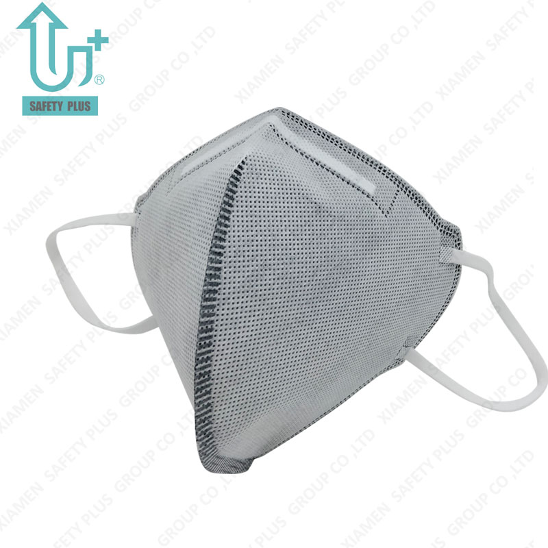 Breathable and comfortable non-woven kn95 foldable mask with active carbon 4 ply disposable face mask