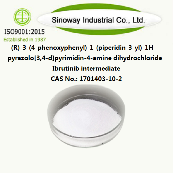 (R)-3-(4-phenoxyphenyl)-1-(piperidin-3-yl)-1H-pyrazolo[3,4-d]pyrimidin-4-amine dihydrochloride Ibrutinib intermediate 1701403-10-2