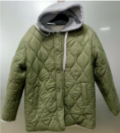 Men's padded fabric for lining detachable double-layer hood  jacket