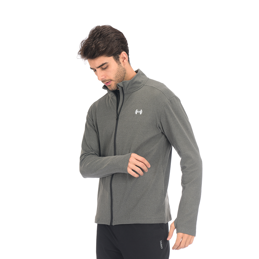 Apparel Stocklots, Ready-Made Supplier Men's Long Sleeve Sports Zipper Running T-Shirts Black/Grey