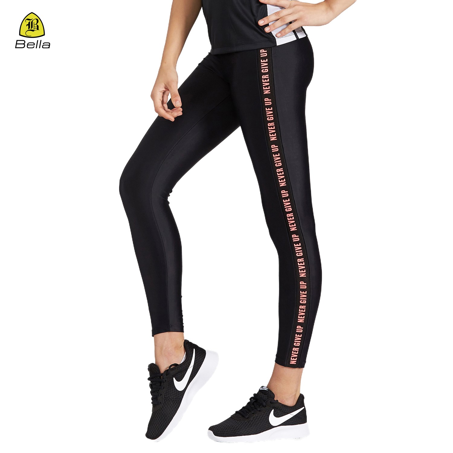 High Stretch Fashion Letter Printing Daily Fitness Leggings