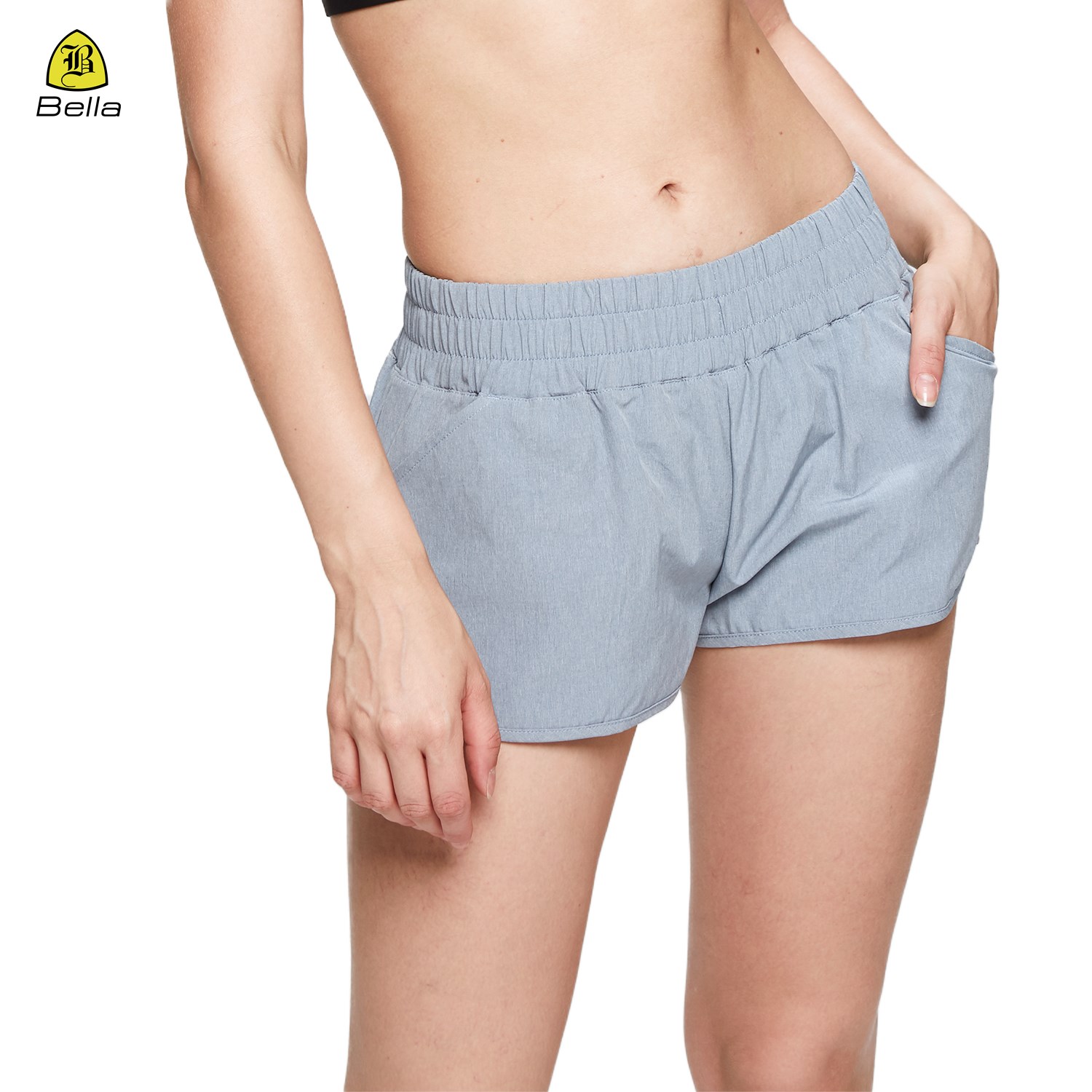 Quick Dry Stretch Liner 2 In 1 Workout Shorts With Slanted Hand Pockets