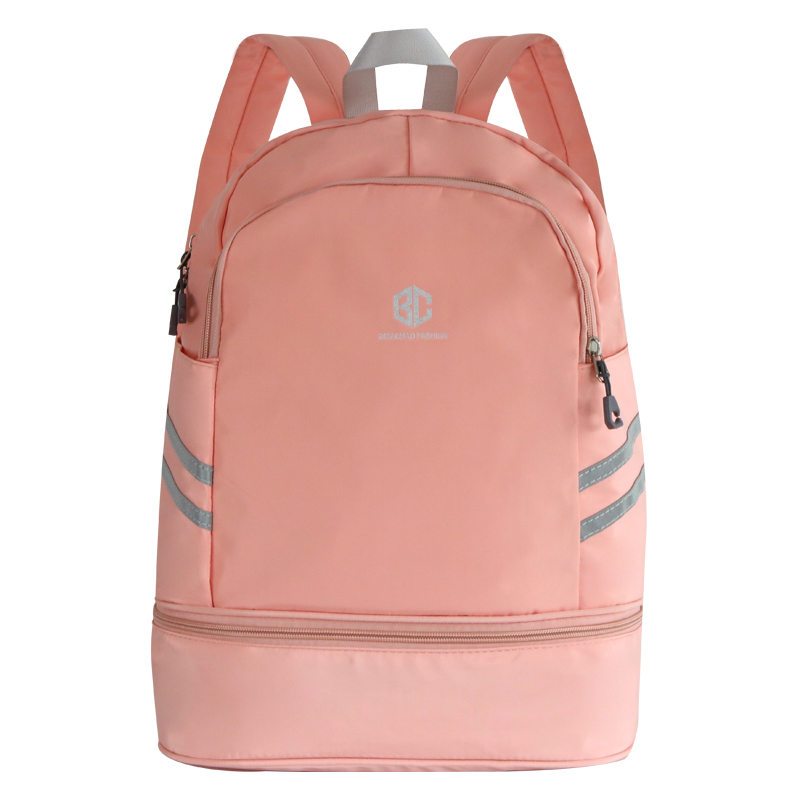 Pink travel gym sports backpacks for women