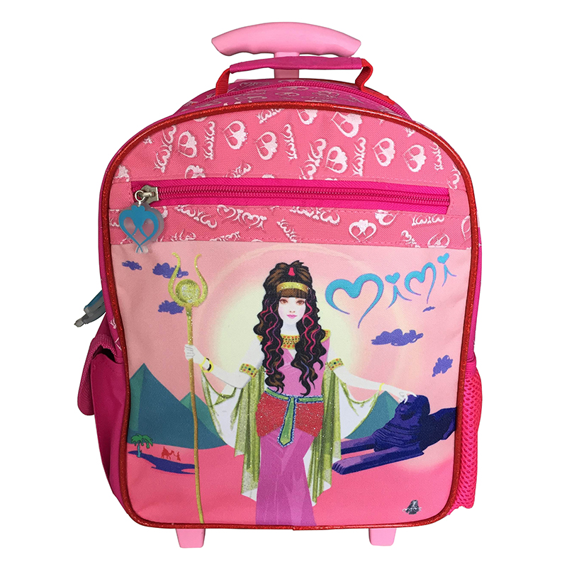 Kids trolley school bag for girls