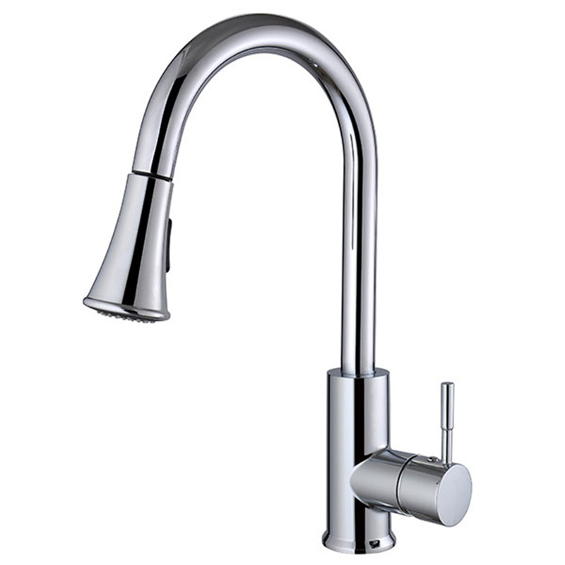 Chrome Kitchen Faucet Pull Down