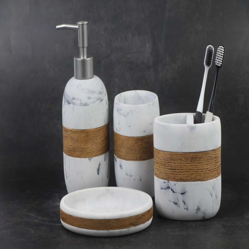 Marble texture creative resin bathroom four sets