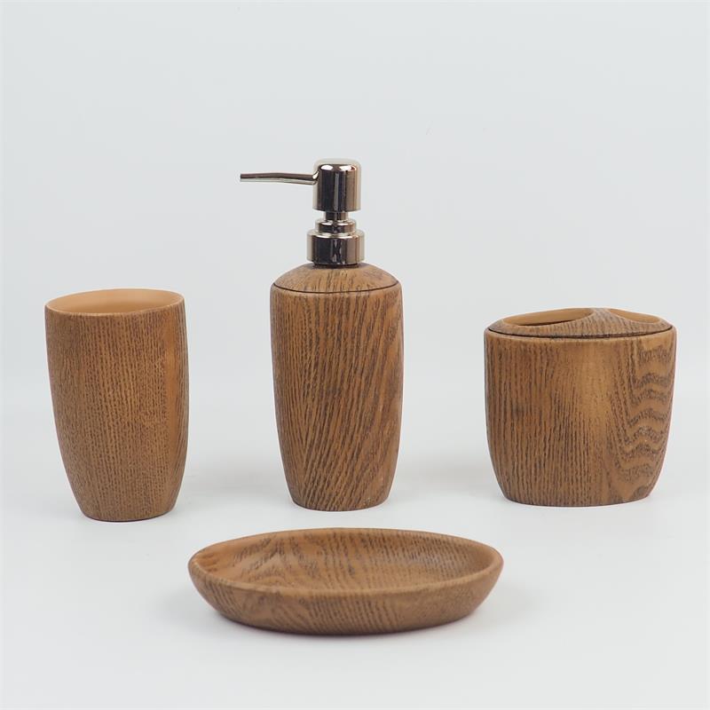 Wood resin bathroom four sets
