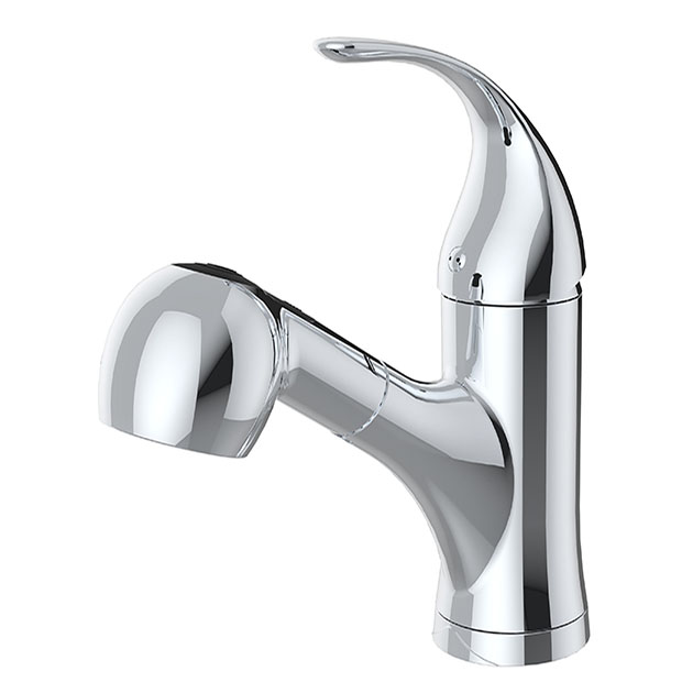 Chrome Lavatory Faucet with Pull Out Spray Supplier