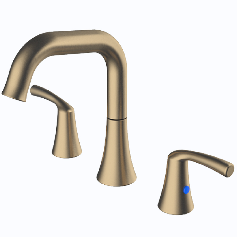 Brushed Gold 8 Widespread Lavatory Sink Faucet