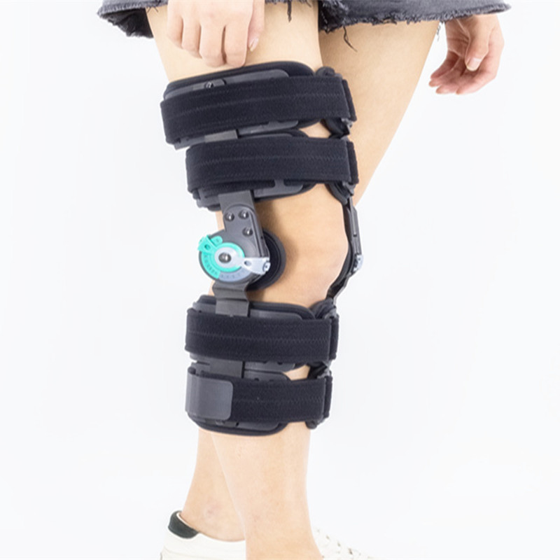 16'' ROM knee braces with hinge fracture support for orthopedic immobilization