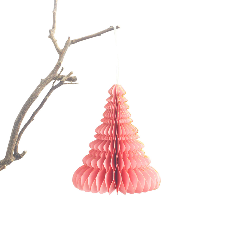 Honeycomb Paper Artificial Christmas Tree Ornaments Tree For Indoor