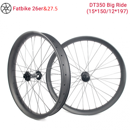 Lightcarbon 26er&27.5 Fatbike Carbon Wheels DT350 Big Ride Snow Bike Carbon Wheels