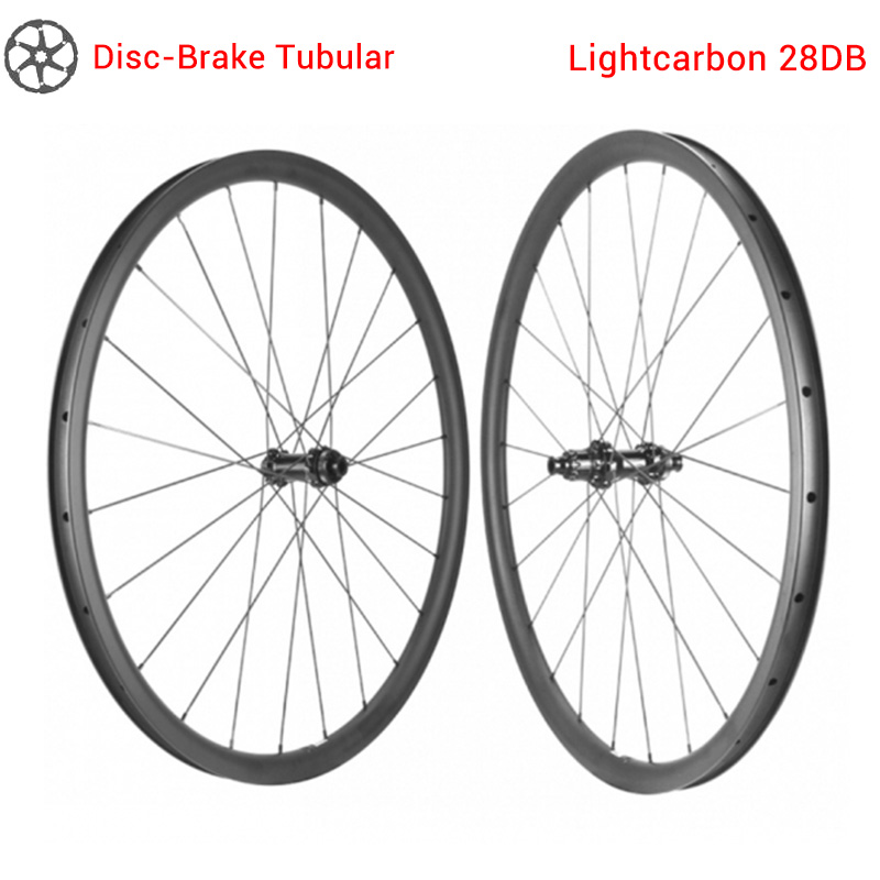 LightCarbon 28DB Economical Disc Brake Carbon Tubular Wheel Cheap Price