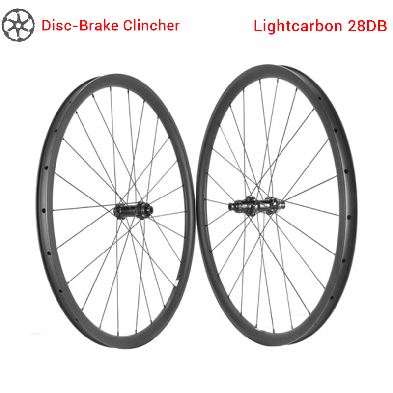 LightCarbon 28DB Economical Disc Brake Carbon Wheel Cheap Price 700C Road Disc Brake Wheel