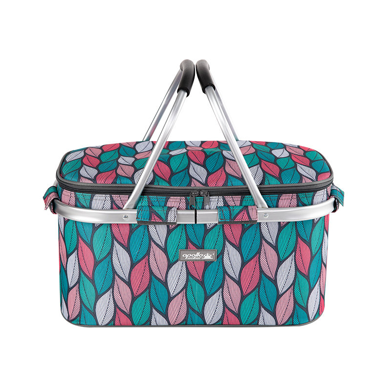 Newly Designed large insulated large Folding Outdoor Picnic cooler basket Bag wine lunch custom