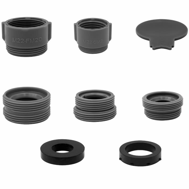 Plastic adaptor pack for replacement of dual mode faucet aerator