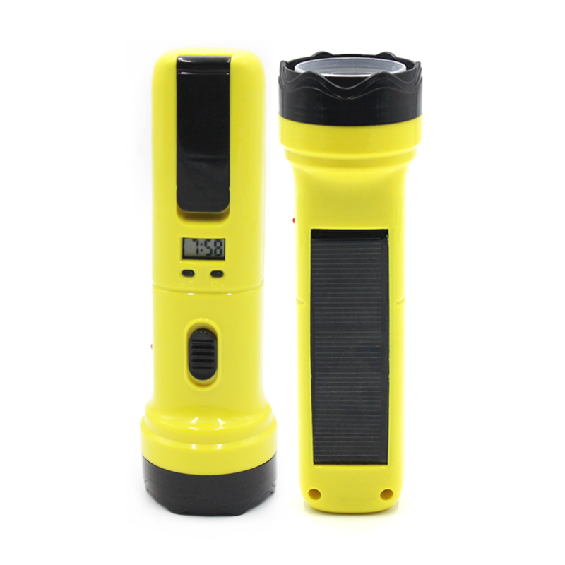 Wholesale Portable Outdoor Rechargeable Flashlight Solar Energy Led mini Torch light with Solar Panel