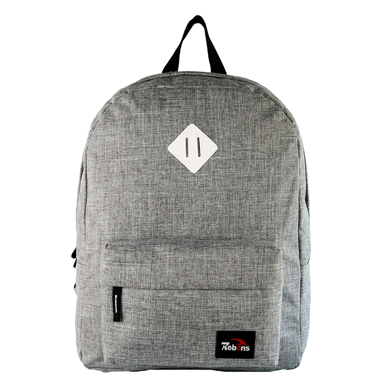 Plain nylon retro urban backpack school bag