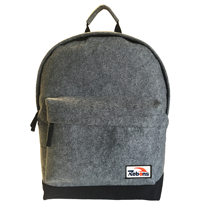 Stylish leisure felt plush backpack bag