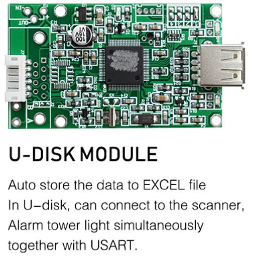 U-disk connection module for weighing scale