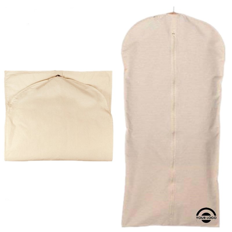 environmentally friendly and reusable high quality eco friendly packaging long garment bag cotton