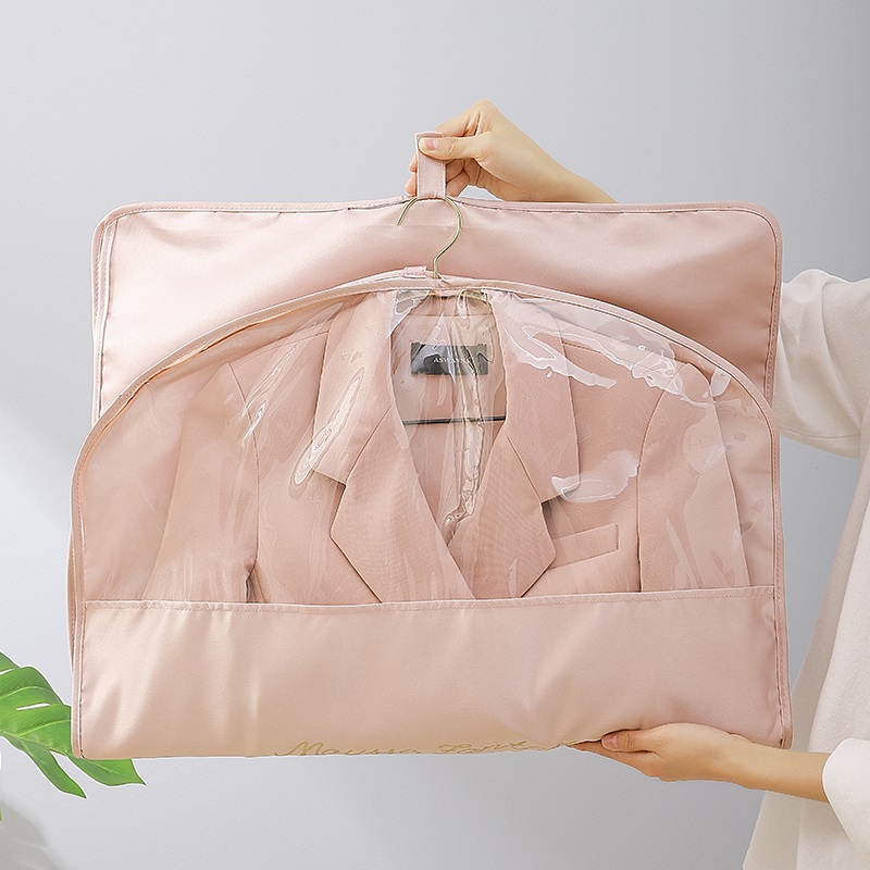 practical foldable clothing bag custom logo garment packing bag dust proof garment bag